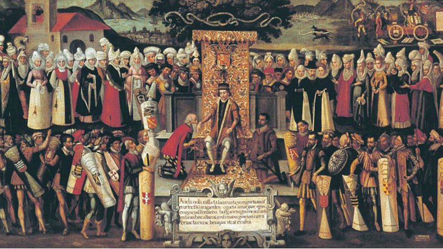 Fernando el Católico jurando los fueros de Vizcaya en 1476