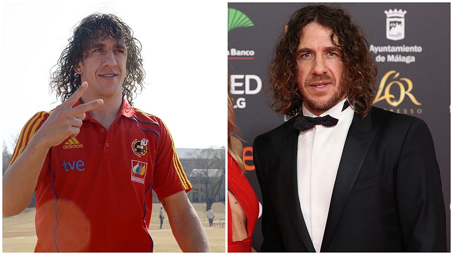 Carles Puyol durante el mundial de Sudáfrica 2010 y diez años después