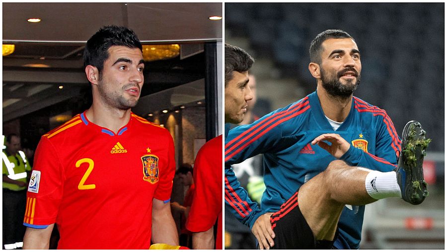 Raúl Albiol durante el mundial de Sudáfrica 2010 y diez años después