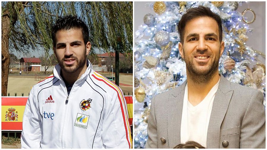 Cesc Fàbregas durante el mundial de Sudáfrica 2010 y diez años después