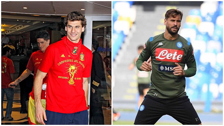 Fernando Llorente durante el mundial de Sudáfrica 2010 y diez años después