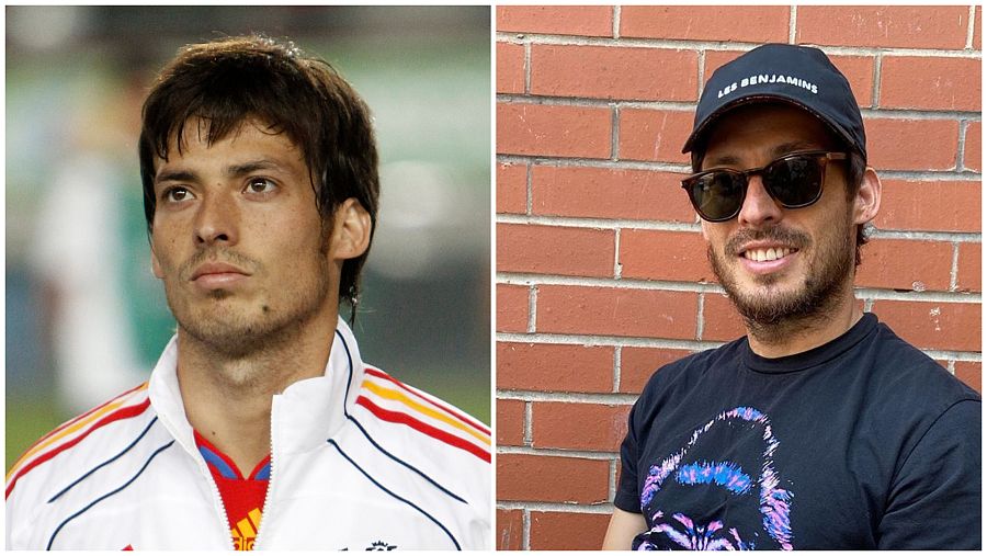 David Silva durante el mundial de Sudáfrica 2010 y diez años después