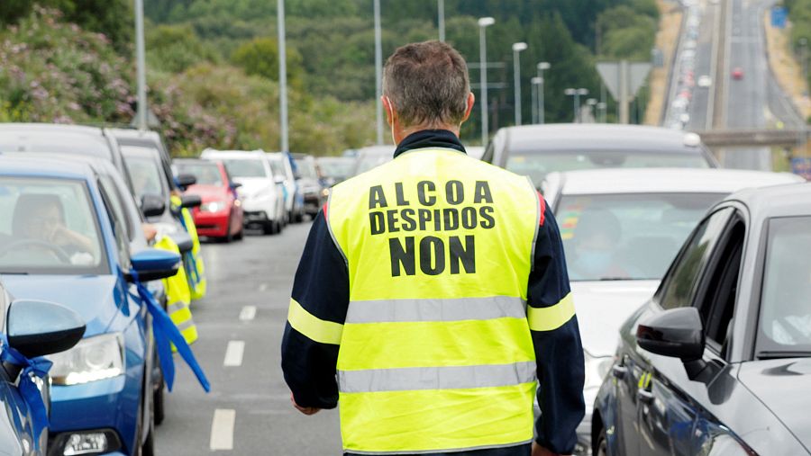 Protesta de los trabajadores de Alcoa