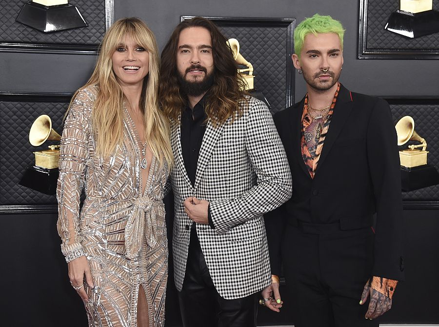 Heidi Klum, Tom Kaulitz y su hermano gemelo, Bill Kaulitz