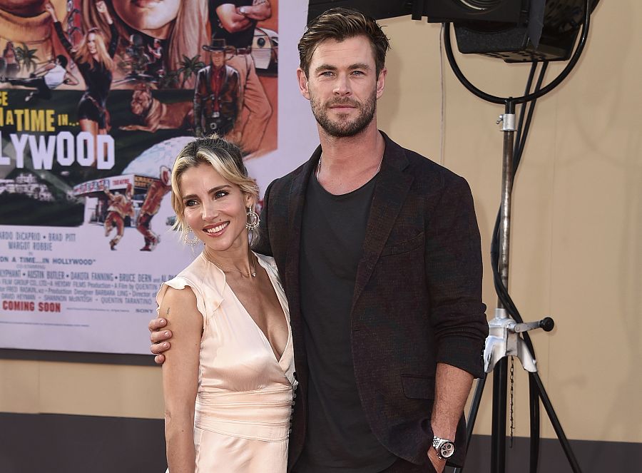 Chris Hemsworth y Elsa Pataky en la premiere de la película 'Érase una vez en Hollywood'