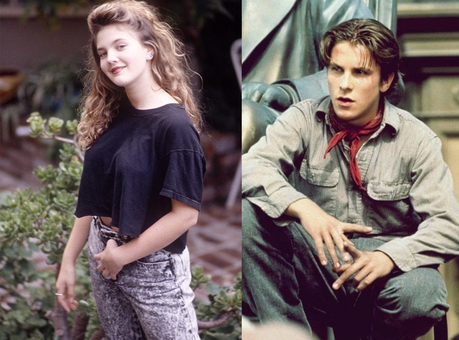 Una joven Drew Barrimore y un adolescente Christian Bale tuvieron una única cita romántica en el cine