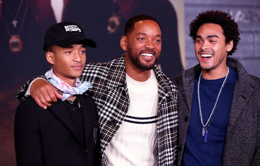 Will Smith con sus hijos Jaden y Trey