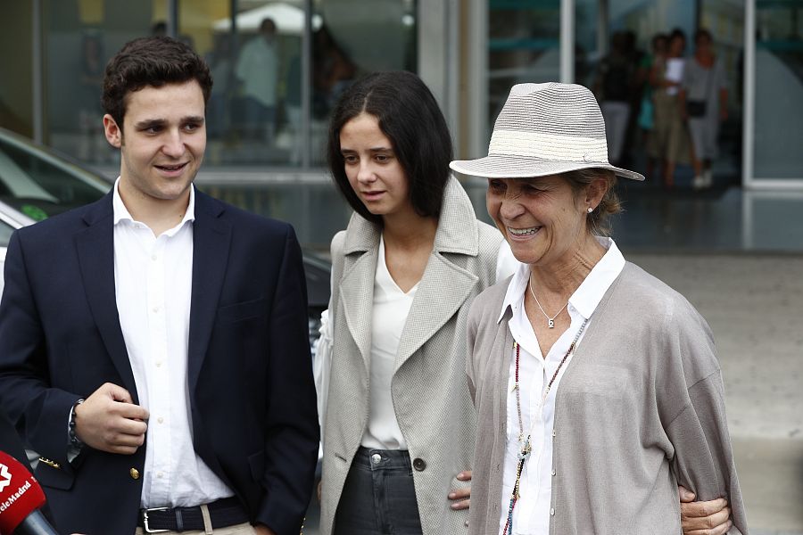 Elena de Borbón y sus hijos Froilán y Victoria Federica