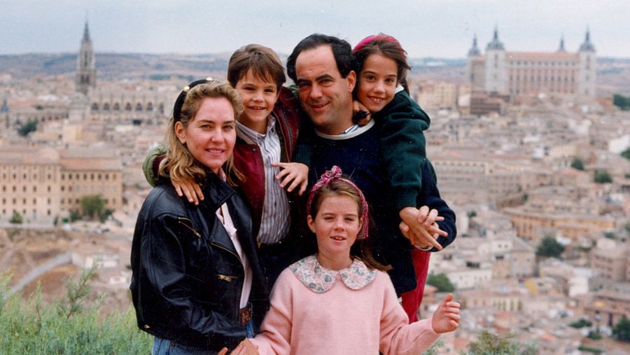 José Bono con su familia.