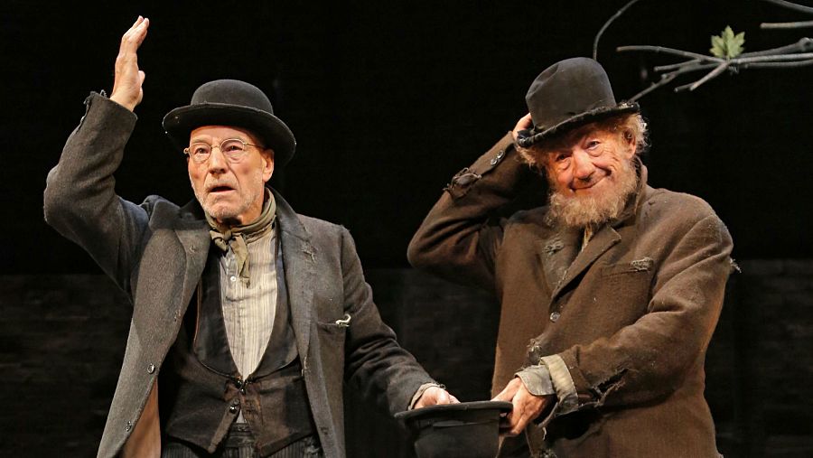 Ian McKellen y Patrick Stewart en 'Esperando a Godot'