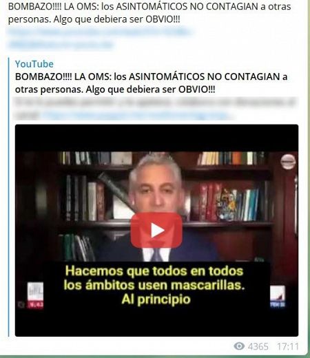 Un urólogo ironiza, en el vídeo, sobre el hecho de que se haya obligado a la gente al distanciamiento social, las mascarillas y los test