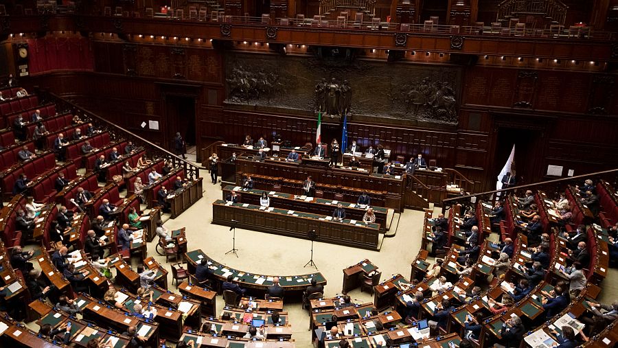 Vista general de la Cámara de los Diputados de Italia