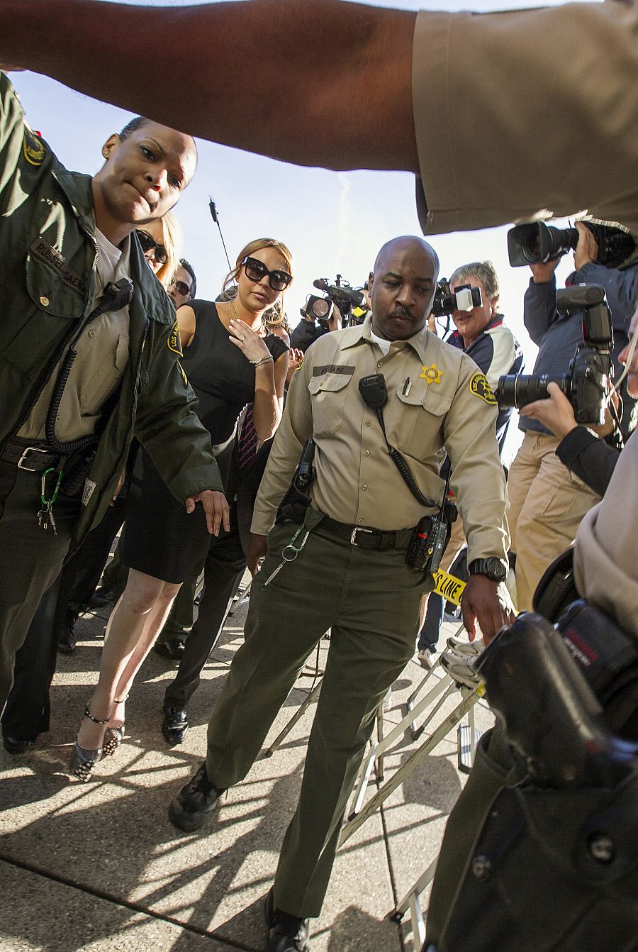 Lindsay Lohan en su llegada a los juzgados en enero de 2013