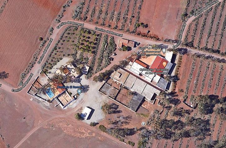 Imagen satélite del cortijo Las Chiqueras, en Almería