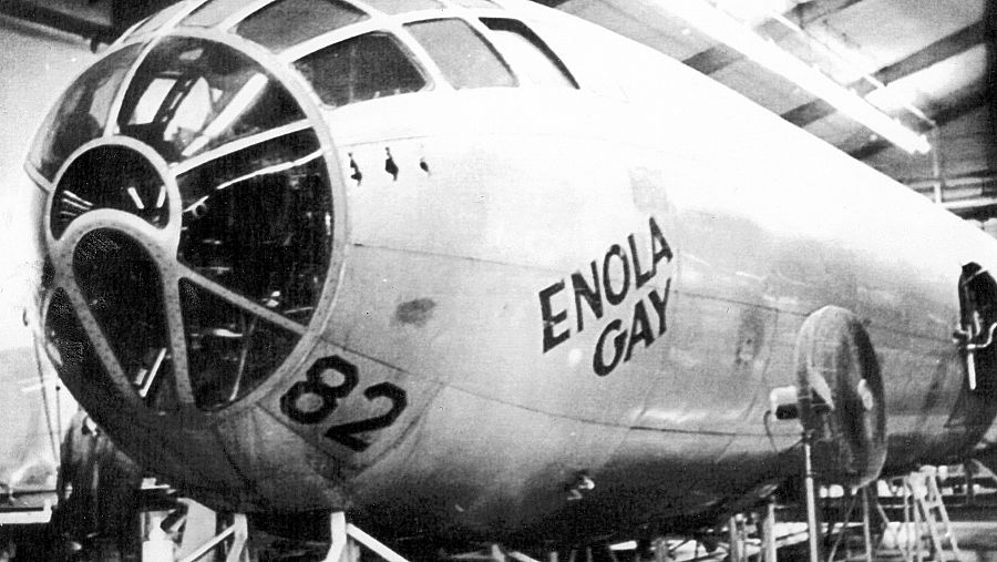 El B-29 'Enola Gay', desde el que se arrojó la bomba sobre Hiroshima, fue restaurado en 1988 para su exposición en un museo.