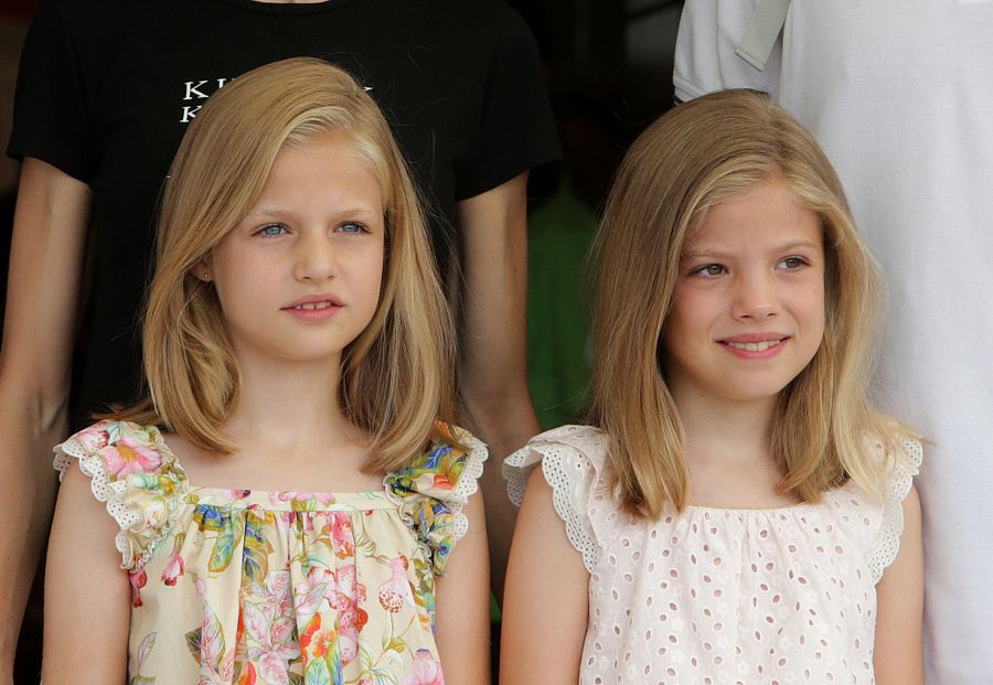 Leonor y Sofía durante la Copa de vela en Mallorca en 2015