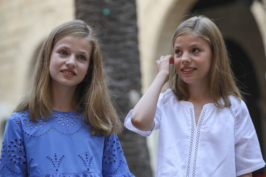 Leonor y Sofía visitaron el Palacio Almudaina en el 2018