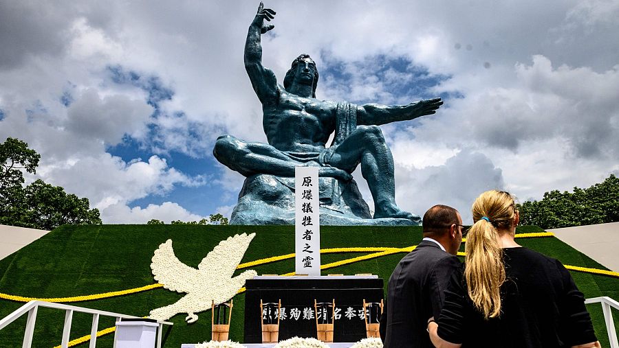 El Parque de la Paz de Nagasaki ha acogido la ceremonia por el 75 aniversario del bombardeo nuclear de la ciudad.