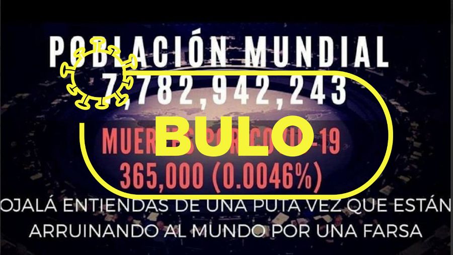 Datos estadísticos falsos sobre la incidencia del coronavirus.