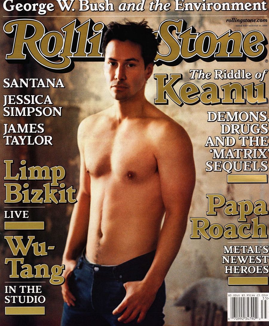 Keanu Reeves en la portada de la revista Rolling Stone