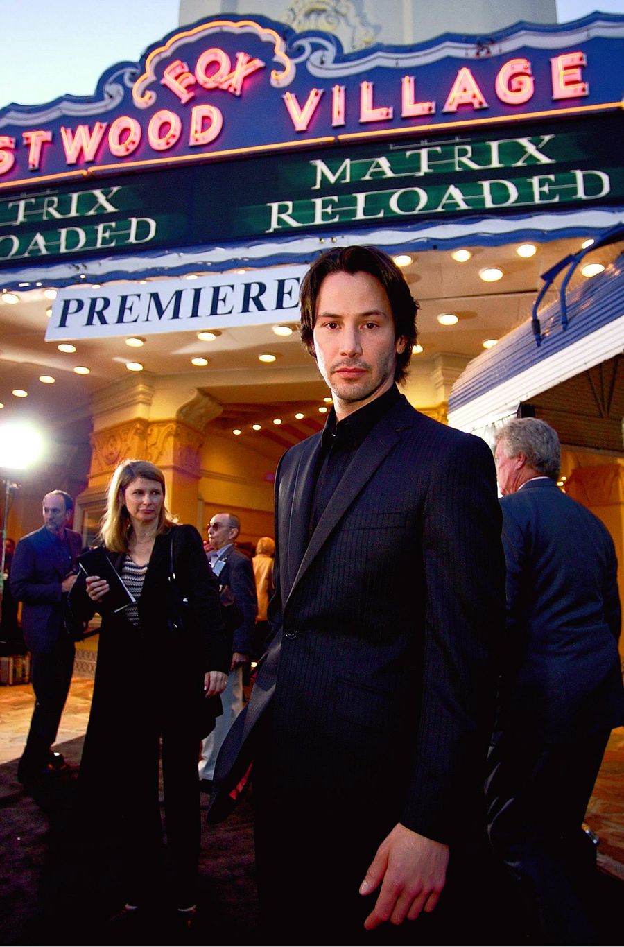 Keanu Reeves en el preestreno de 'The Matrix Reloaded', 2003
