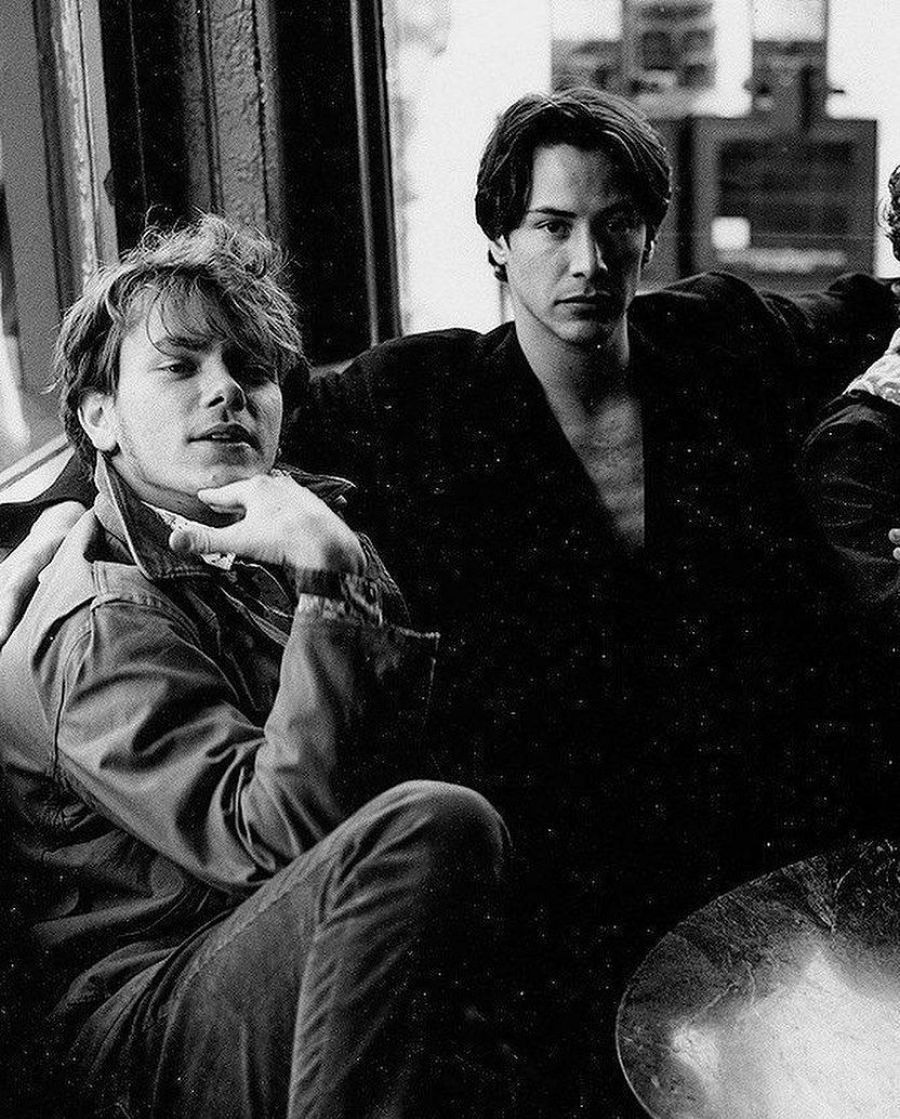 Keanu Reeves y River Phoenix, fotos para la promoción de 'My Own Private Idaho' (Gus Van Sant, 1991)