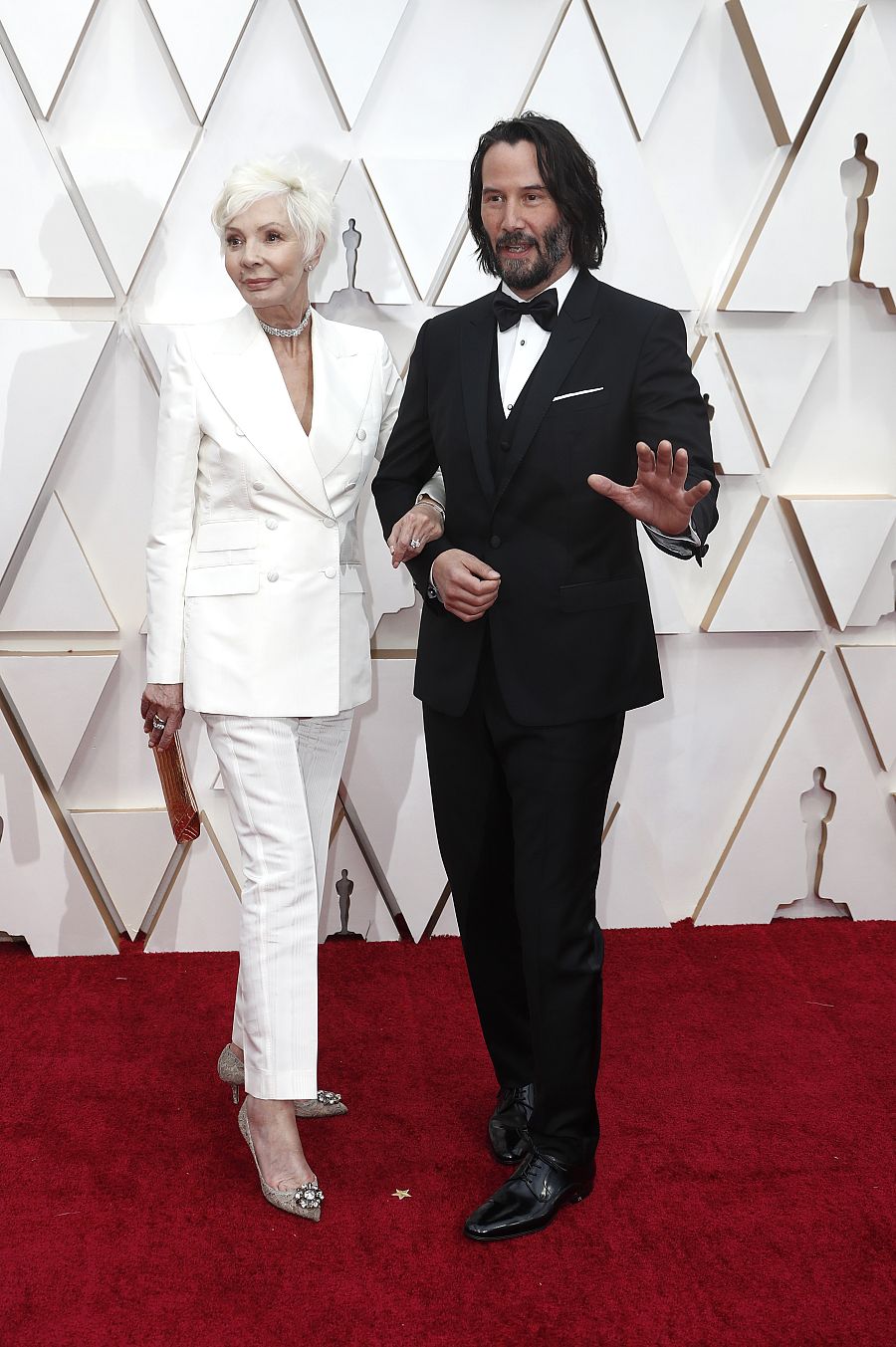 Keanu Reeves y su madre, Patricia Taylor, en la última ceremonia de los Premios Oscar