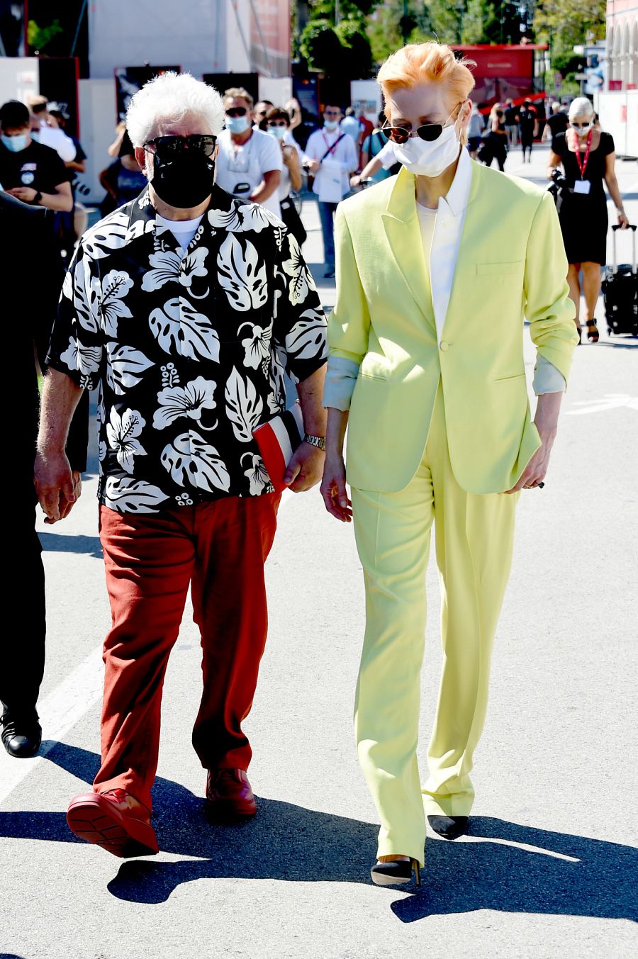 PEDRO ALMODOVAR Y TILDA SWINTON PROMOCIONAN SU CORTO THE HUMAN VOICE