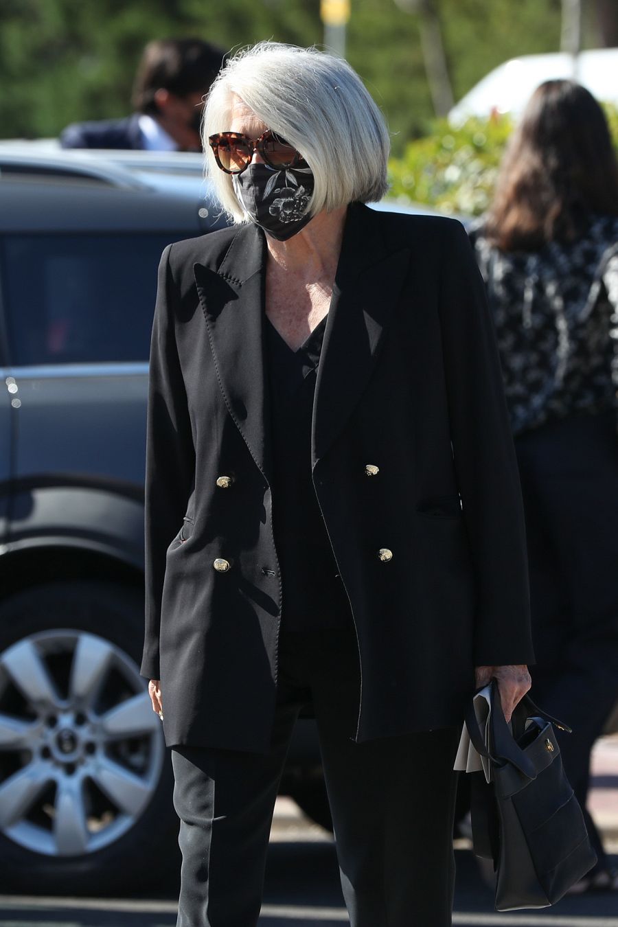 Jeannine Girod en el entierro del marido de su hija Xandra Falcó