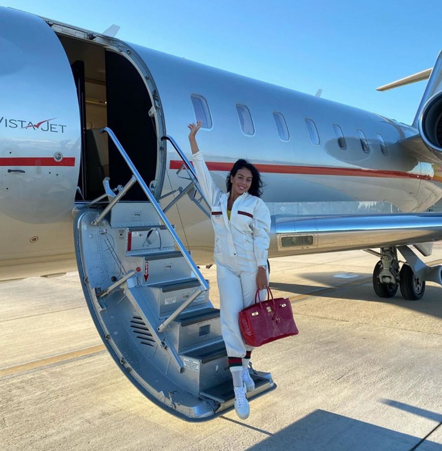 Georgina Rodriguez, en jet camino al Festival de Cine de Venecia