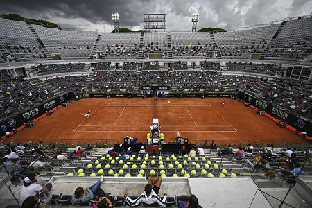 Vista general de la pista central durante la final del Abierto de Roma