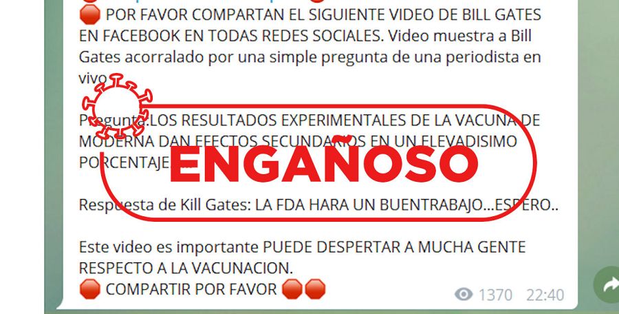 Críticas a Bill Gates en un canal anti confinamiento