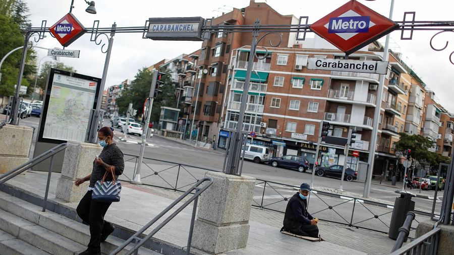 El metro de Carabanchel, en Madrid