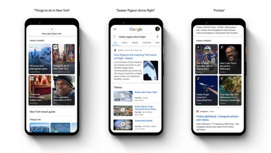 Por el momento, las stories de Google solo están presentes en Brasil, EEUU e India