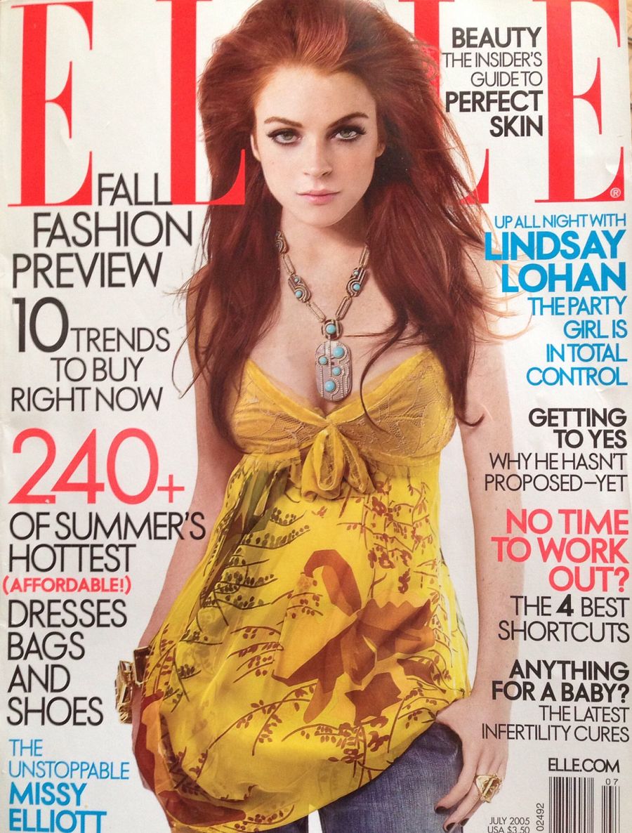 Lindsay Lohan en la portada de Elle