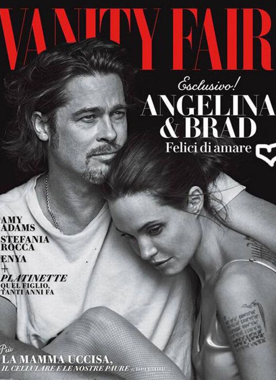 Brad Pitt y Angelina Jolie en Vanity Fair Italia