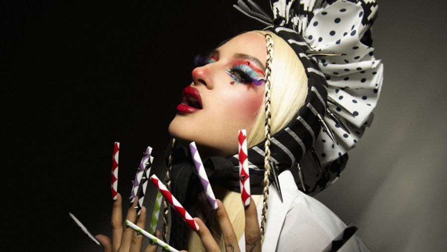 Luna Ki en el shooting de 