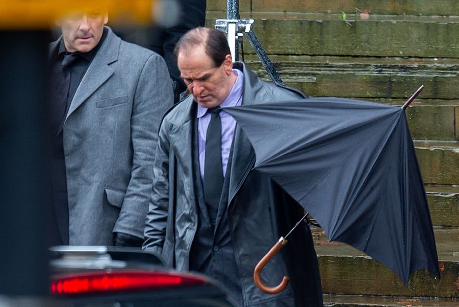 Colin Farrel en el rodaje de 'The Batman' donde interpreta al villano