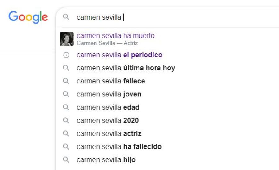 Buscador Google Carmen Sevilla