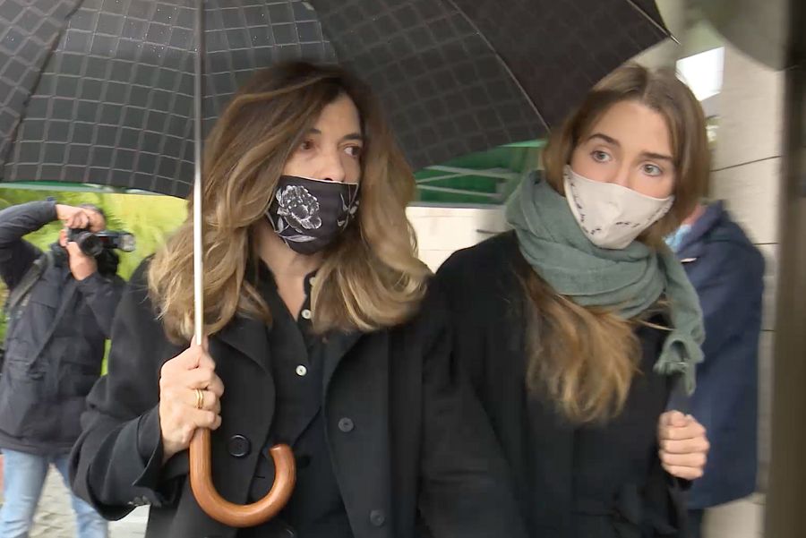 Xandra Falcó durante el tanatorio de Fernando Falco, Marques de Cubas en Madrid