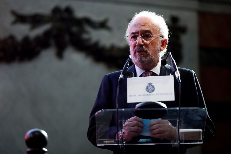 El director de la RAE, Santiago Muñoz Machado, durante la presentación de la nueva página web de la institución