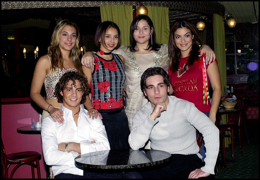 Chenoa junto a sus compañeros en Eurovisión 2002