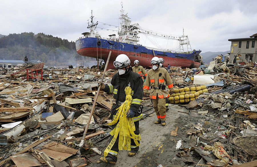 Kesennuma, noreste de Japón, arrasado por el tsunami de 2011