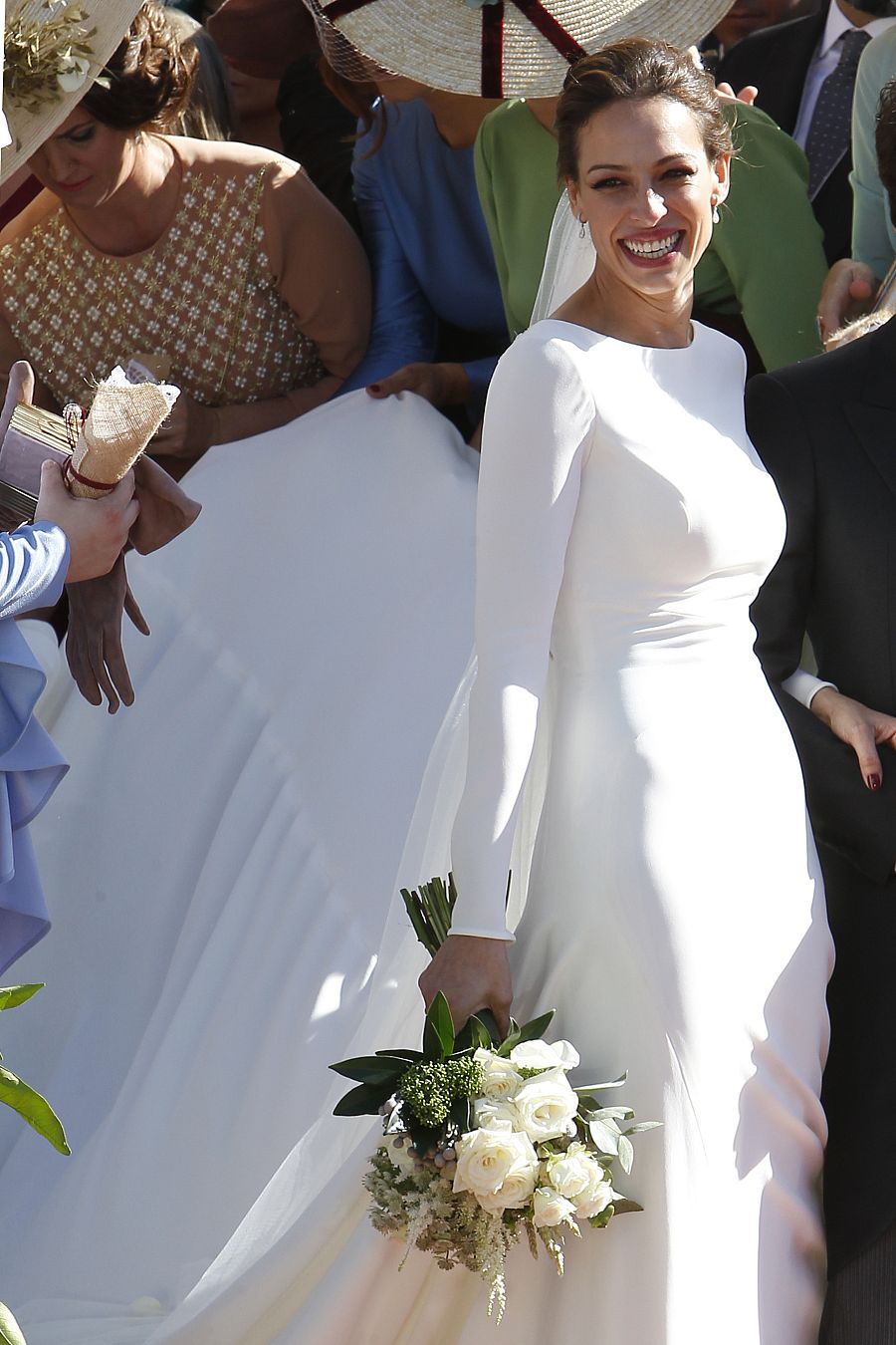La presentadora y ex miss Eva González durante el día de su boda con Cayetano Rivera Ordóñez en Mairena de Alcor, Sevilla.