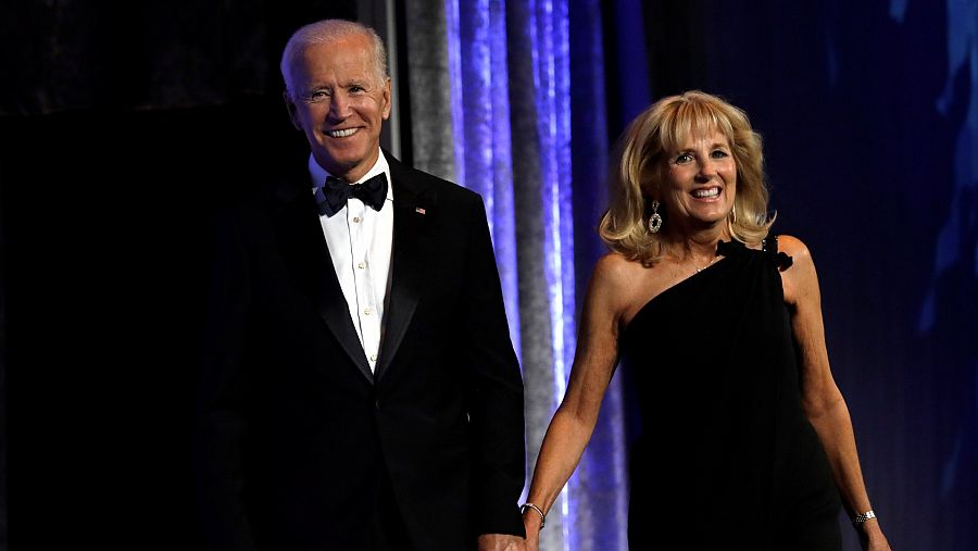El matrimonio formado por Joe y Jill Biden, en un acto benéfico en Washington en 2018.