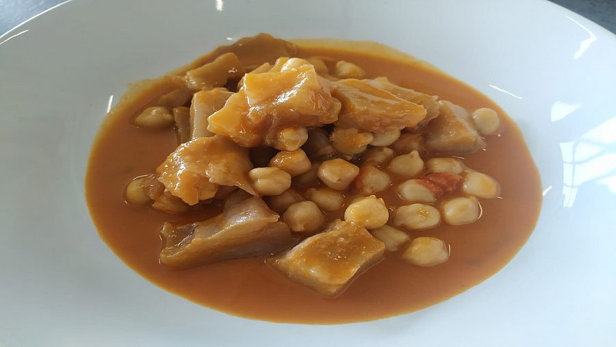 Callos veganos elaborados con scoby de kombucha