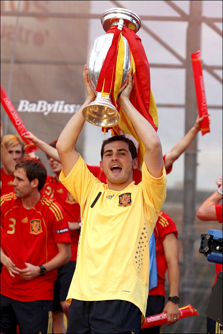 Iker Casillas en la celebración del la Eurocopa de 2008