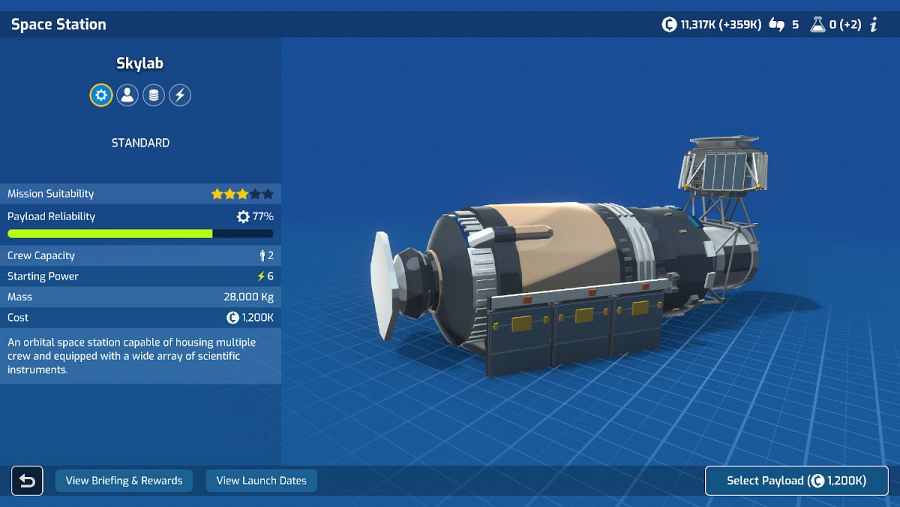 El primer paso en cada misión es la construcción de la carga útil