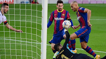 Así fue el remate de Braithwaite para hacer el primer gol ante Osasuna