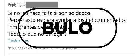 Otro de los comentarios que sugiere la invasión militar.